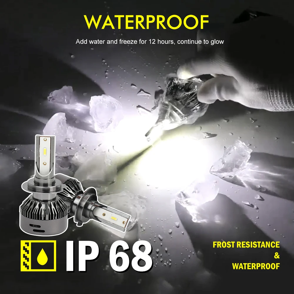 High Power Super Bright 55W Car H7 led, 16000 Lumen H1 880 9005 Auto Head Lamp C8 H11 H7 Led Headlight Bulbs H4