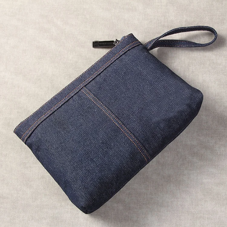 New personality style ladies denim clutch bag summer recreational and contracted mobile phone bag