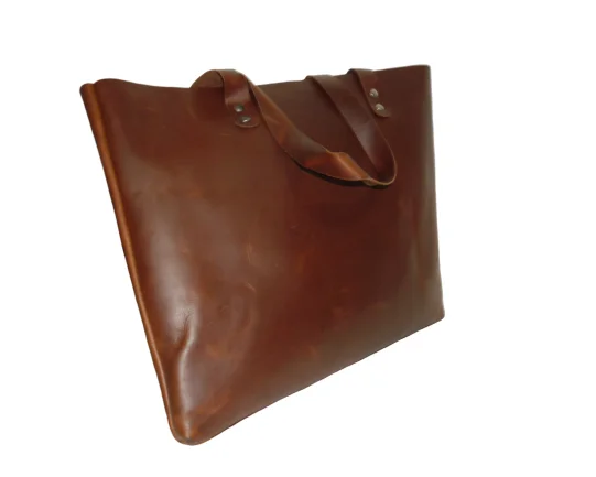 Кожаная сумка тоут ручной работы большая сумка шоппер женская сумка через плечо