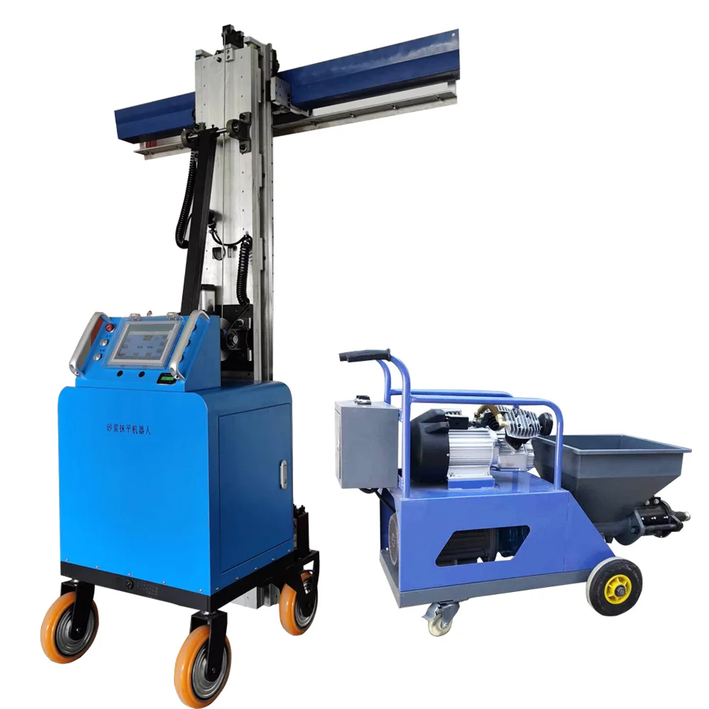 Free Shipping Cement Finishing Electric Automatic Wall Rendering Machines Wall Plastering Machine For Wall