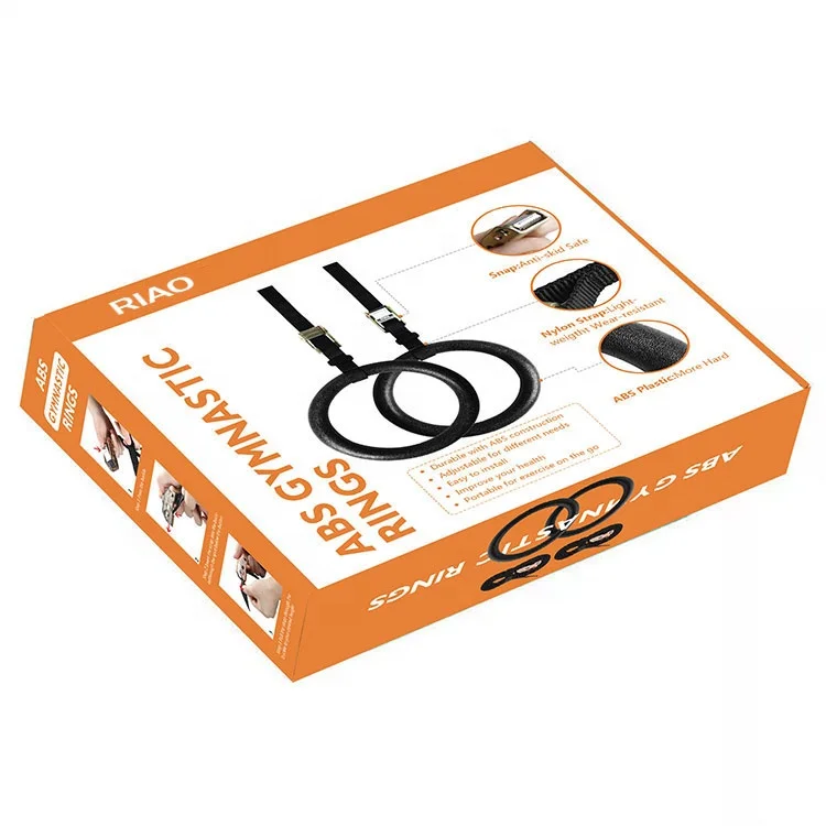 Цветные гимнастические кольца с ремешком из АБС-пластика с логотипом на заказ