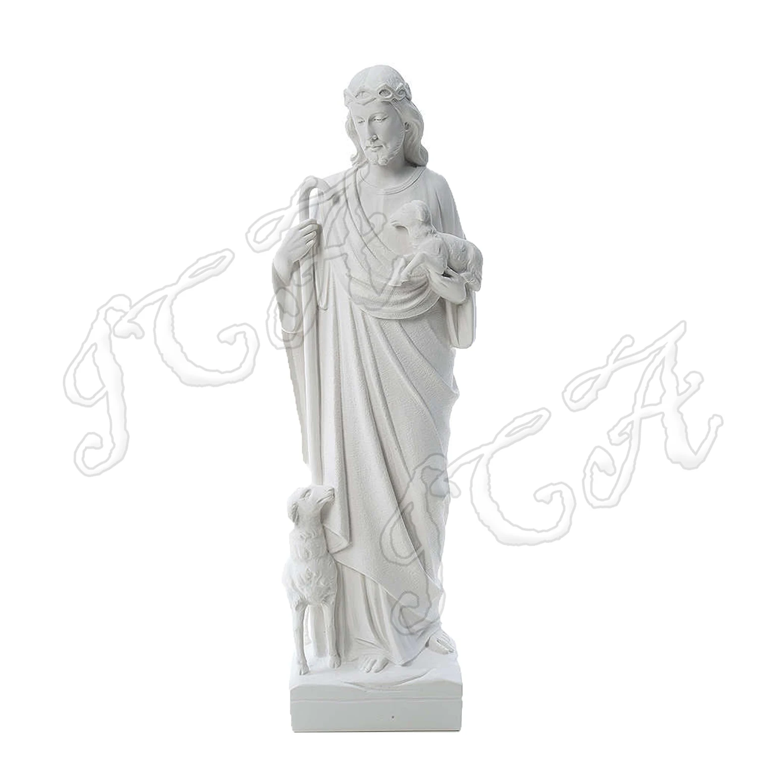 Classical life size religious natural Stone catholic marble Godfather statues for garden/church/cemetery