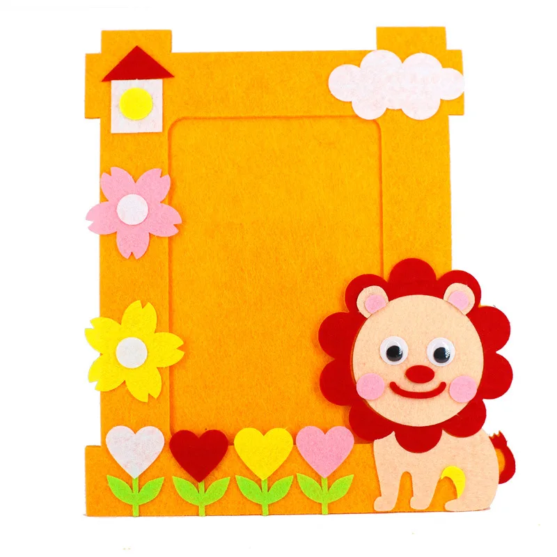 
DIY Non-woven Picture Frame 3D Photo Frame Children Non-woven Stickers Handmade Toys Material Package Craft Toys 