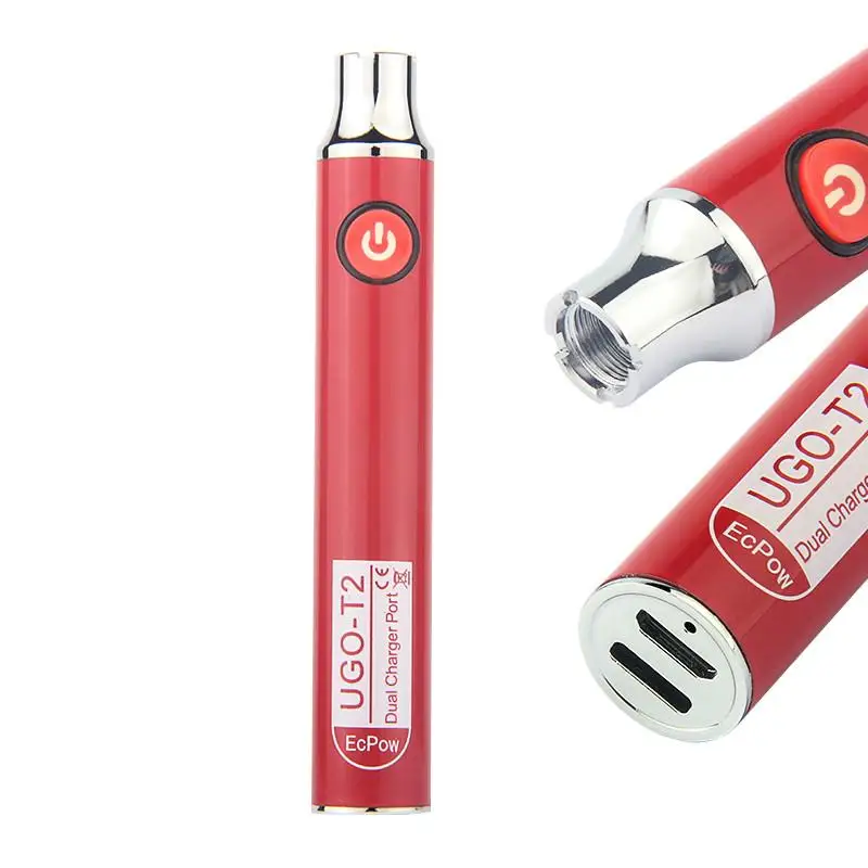 UGO T2 Vape Pen Battery 900mAh Preheat  USB Passthrough for 510 Cartridges