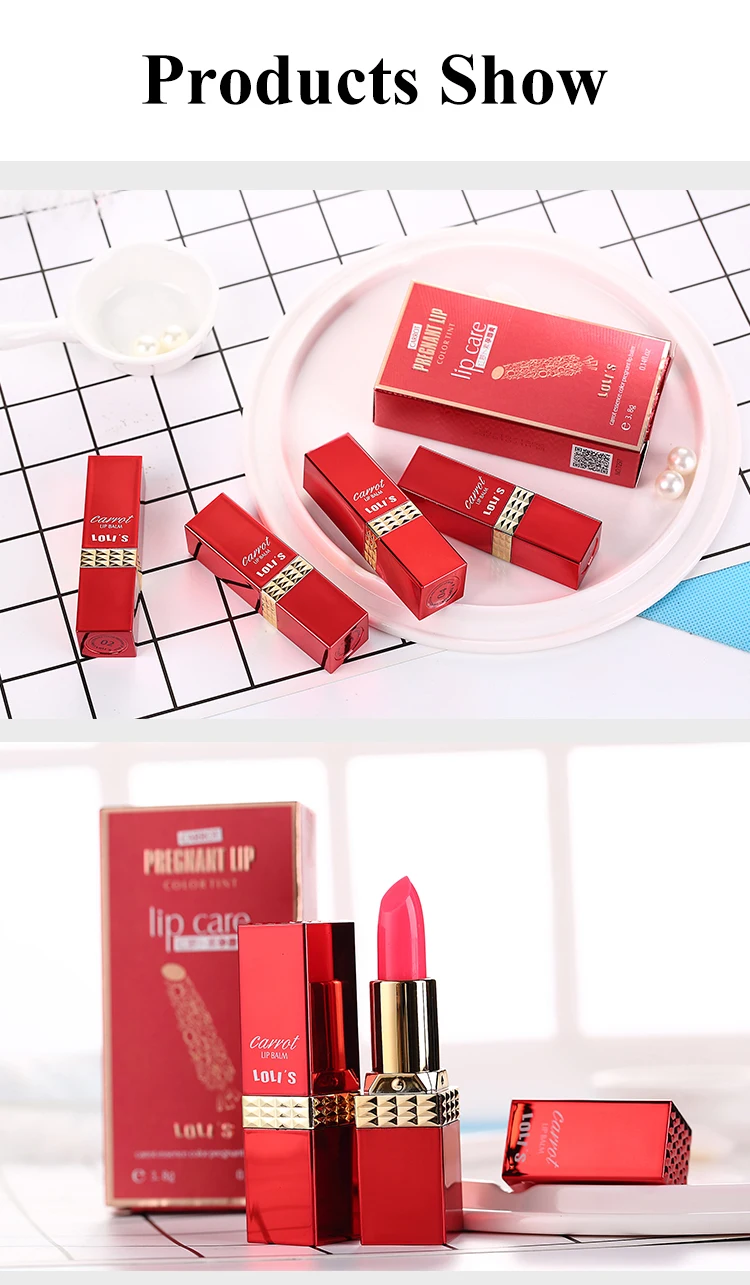 New Promotion private label Vegan Lipgloss Color Change Lipstick Carrot Natural Plants Ingredients Halal Lipstick