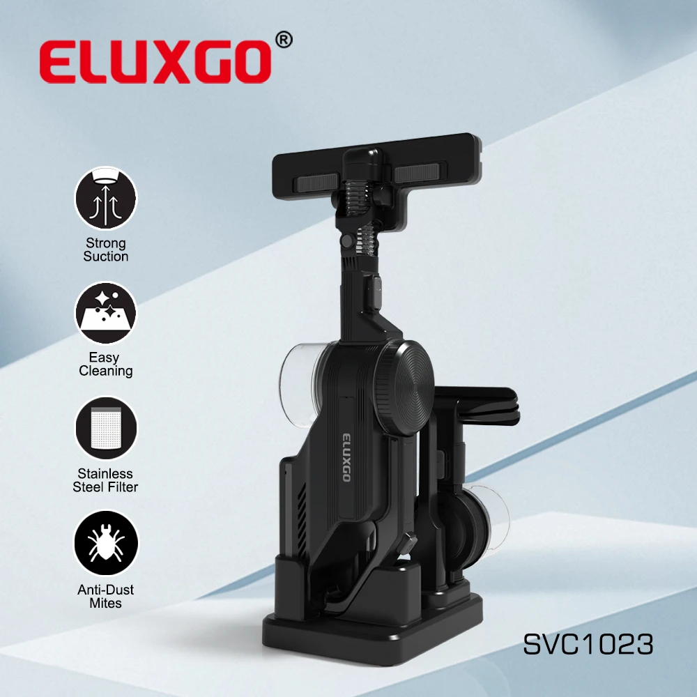 NINGBO ELUXGO  Pro-cyclone rechargeable portable double filtration wireless home car sofa vacuum cleaner OEM