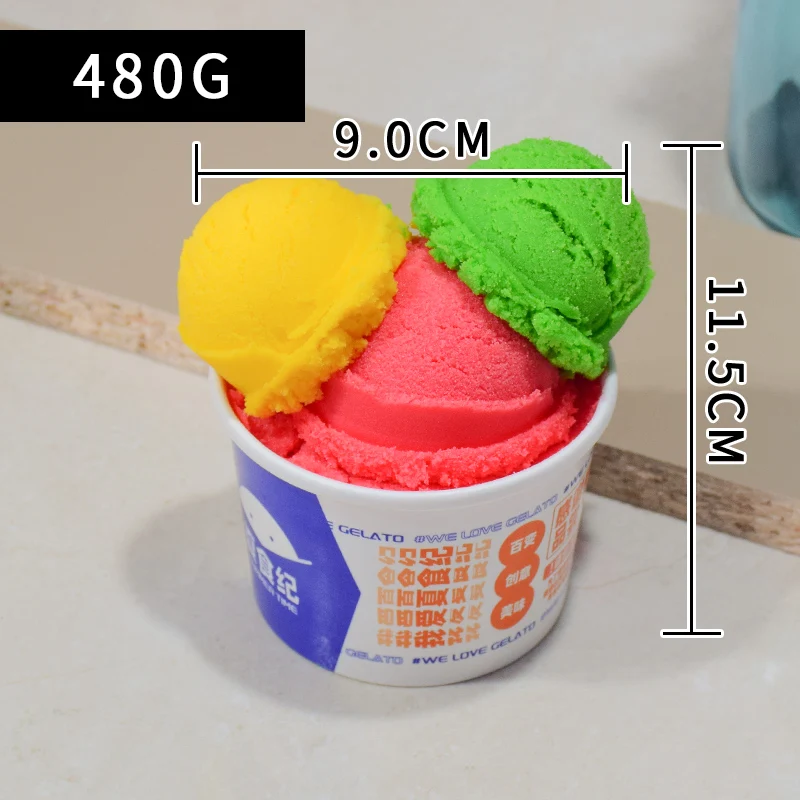 Factory Wholesale Simulation Ice Cream Ball Fake Model Dessert Shop Bar Display 3D Ice Cream Ball DIY