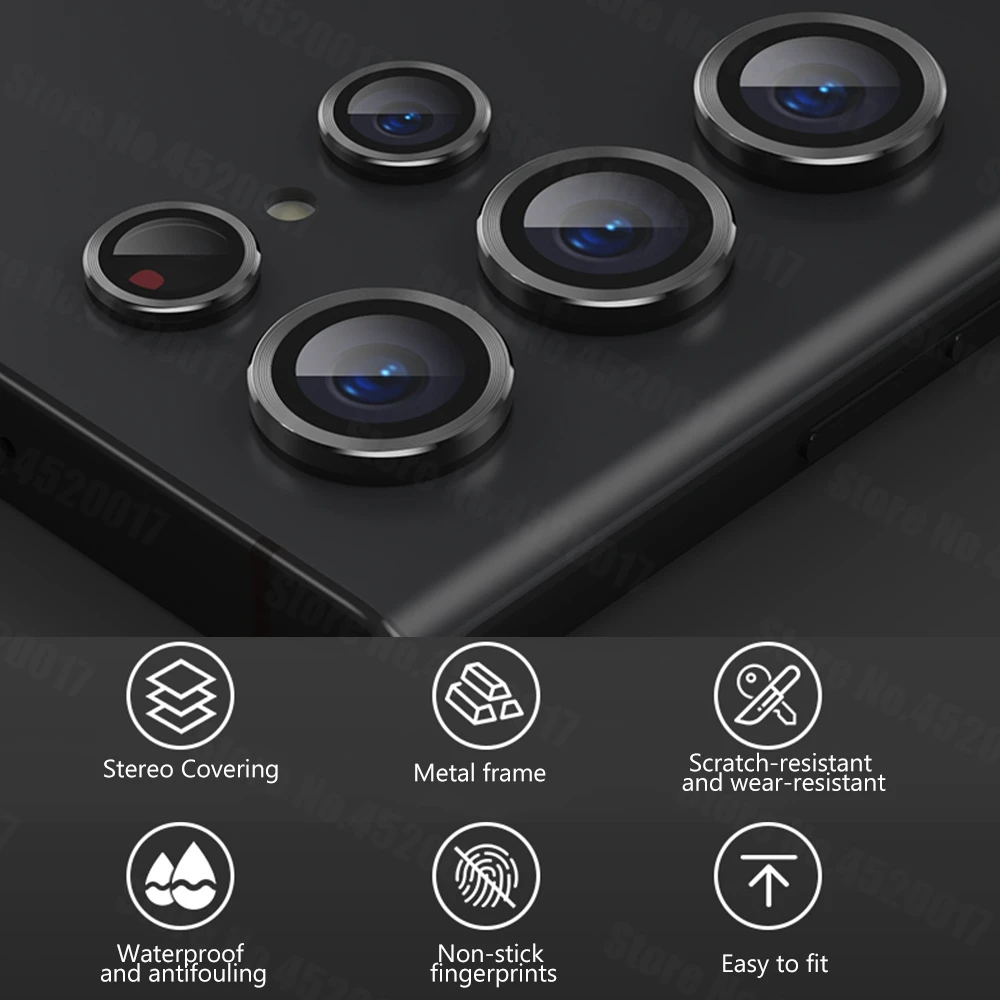 CD-объектив для Samsung Galaxy S23 ультра металлический объектив камеры телефона Защитная пленка экрана s22 из алюминиевого сплава стеклянное кольцо