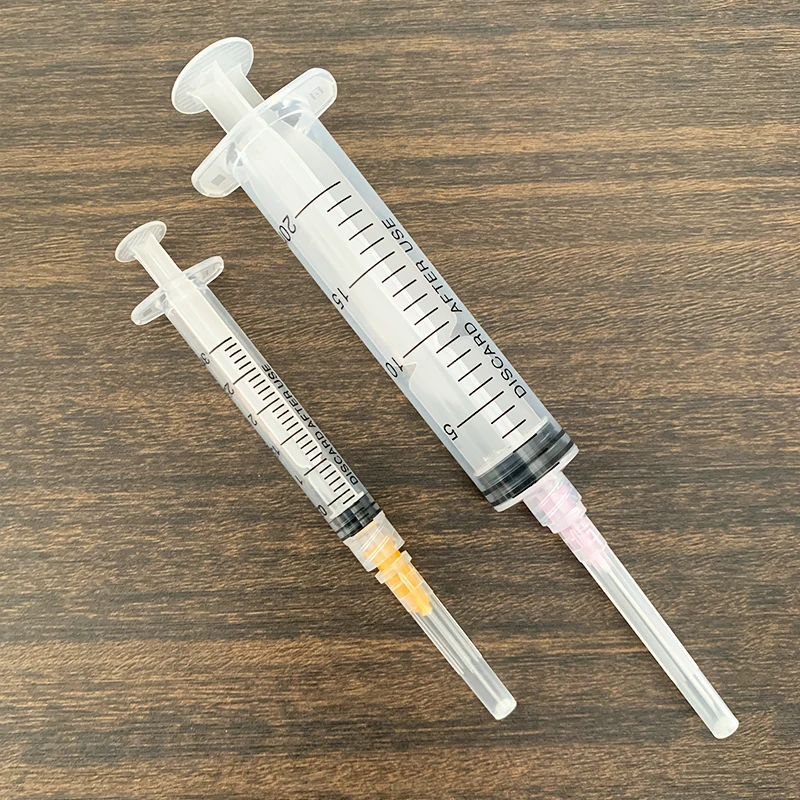 Plastic Sample Injector Pipette Disposable Luer Lock Aseptic Sterile Syringe with Needle for Single Use