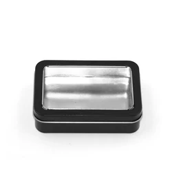 Custom Order Logo Print Rectangle Dice Gift Packaging Black Matte Metal Tin Box