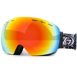 Anti Fog Ski Goggles, Snowboard Goggles Sport Glasses Magnetic Interchangeable Lenses Double Layer, Low MOQ Snow Goggles Unisex