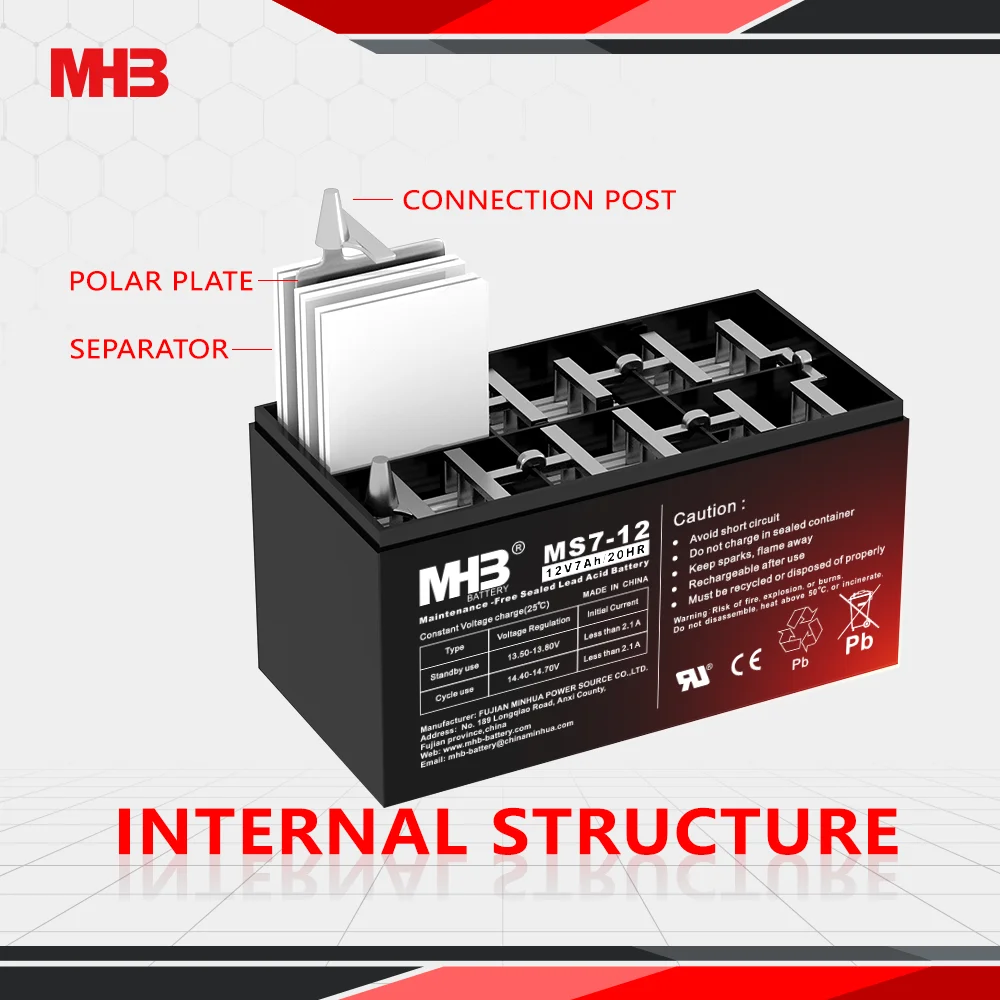 Mhb MM100-12A Solar Street Light Batterie Polymer Agm 12v 100ah Long Life Energy Storage Rechargeable Seal Lead Acid Battery