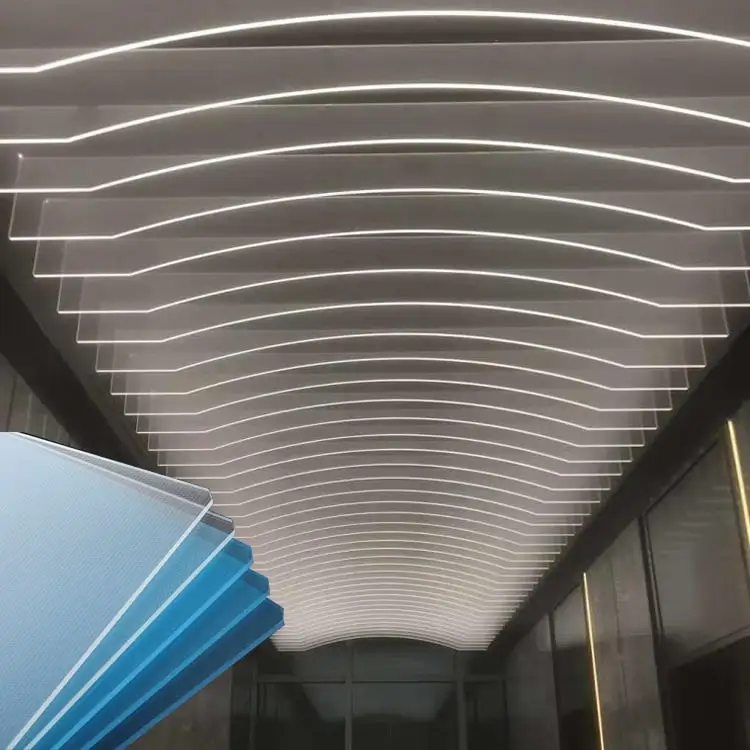 Acrylic Drop ceiling tiles modern artistic hall commercial Suspended Interior decorative led chandelier plexiglass ceiling tiles