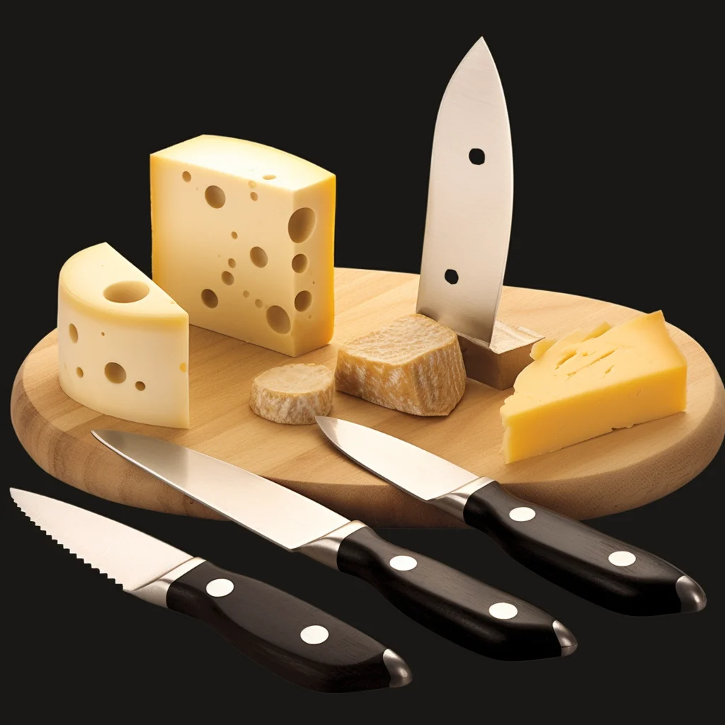 3-Piece Gourmet Cheese Knife Gift Set Parmesan or hard perforated  cheese knife semi-hard cheese knife with fork tip