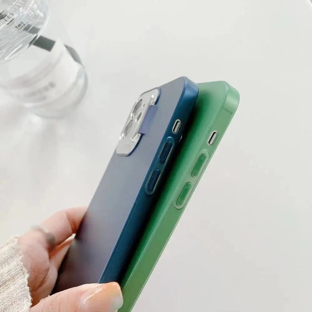 Luxury Solid color transparent bracket Soft TPU Phone case For iphone case 13 12 11 Pro Max