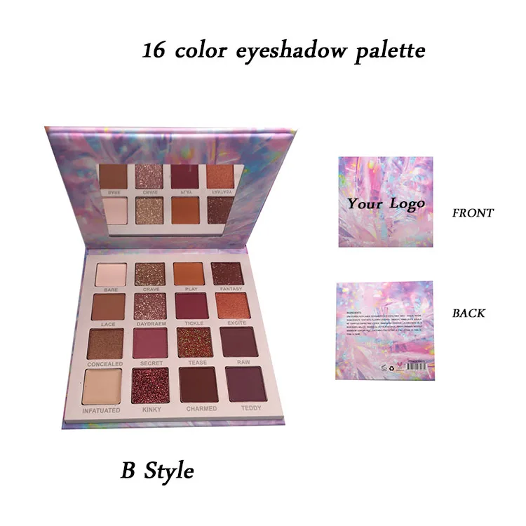 
custom Private label vegan waterproof wholesale 16 color Eye Shadow Eyeshadow Palette OEM/ ODM shimmer 
