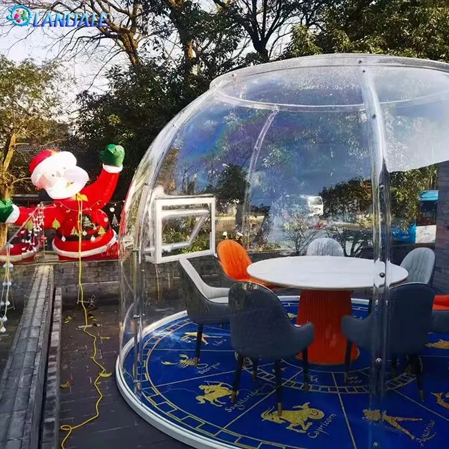 Glamping luxury Waterproof Metal Frame 2.5m-4m Polycarbonate Transparent House Greenhouse Geodesic Dome Tent For Outdoor Events