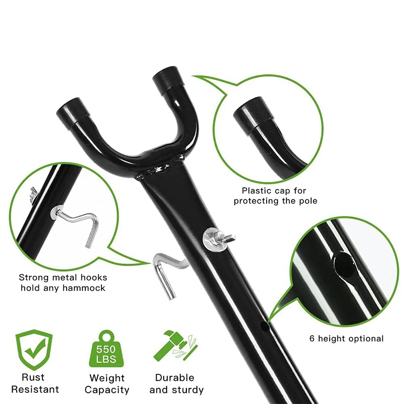 Outdoor Portable Double Cotton Hammock Hanging Bed Canvas Hammocks with Stand