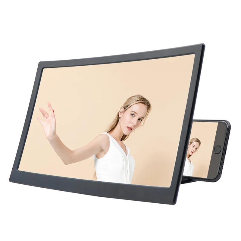LUXUN 12 дюймов увеличитель экрана телефона hd экран с изогнутыми краями есть большое удовольствие 3d со своими