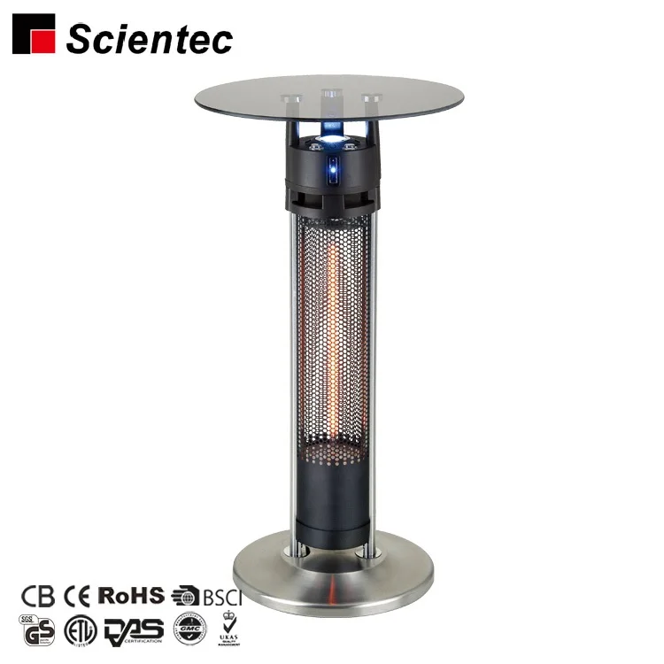 Высокая эффективность Смарт закаленное напольная подогреватель стеклянного стола топ на открытом воздухе Электрический