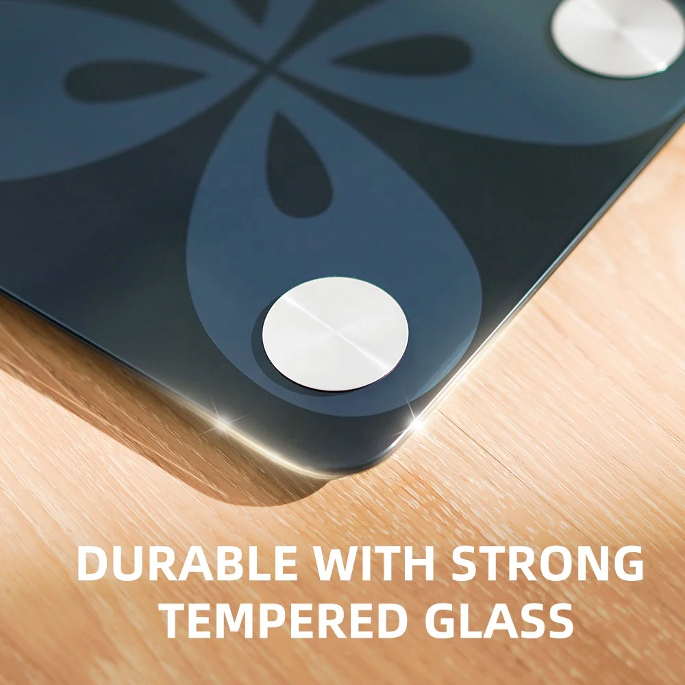 Bathroom Household Digital Tempered Glass Electronic Smart App Water Weight Body Fat BMI Health Analyzer Scales