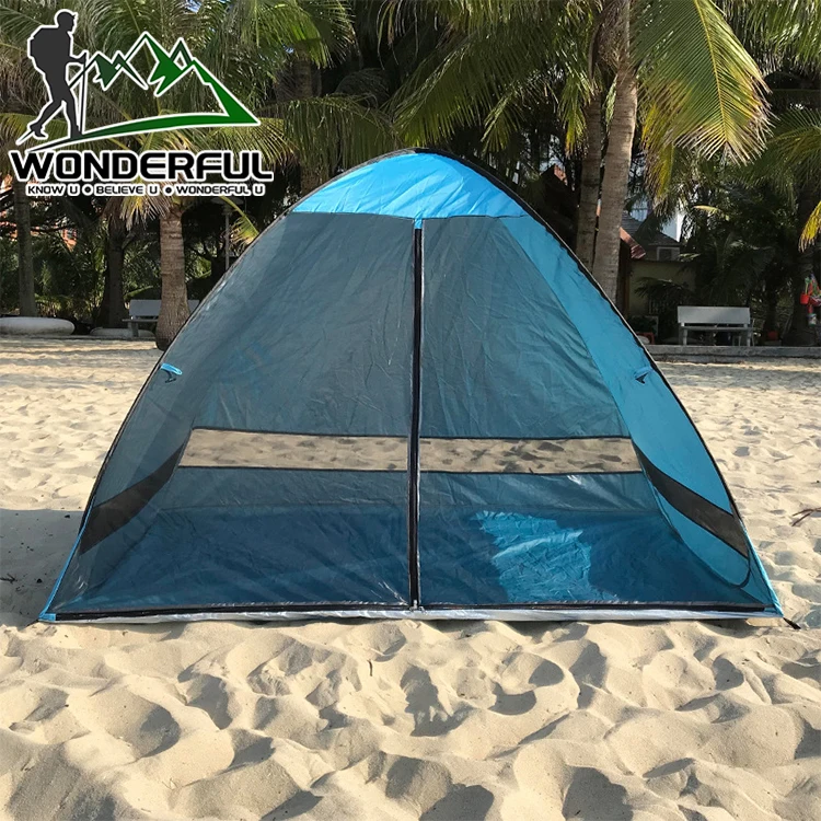 Spot Wholesale Explosion Models Fully Automatic 2 Seconds Speed Opening Anti-Mosquito Beach Shade Gauze Tent