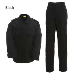 Wholesale Work Training BDU Uniforms Sets Outdoor Rip Top Khaki Camouflage Shirts Cargo Pants Men Tactical Uniform