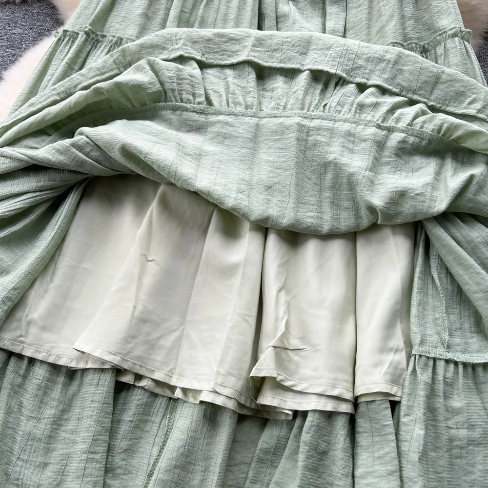 Мини-юбка женская 2023 новая Корейская Однотонная юбка средней длины на заказ