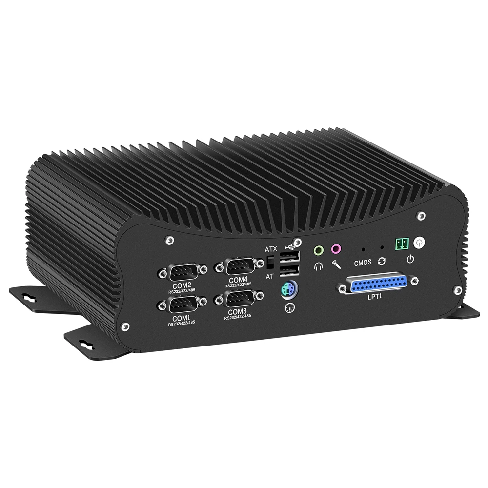 New i7 1355U Fanless Mini PC Barebone 2 LAN 9V-36V Industrial PC Computer Win11 Linux Platform