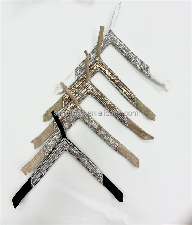 #9C323 Customize Rhinestone Upper Shoe Tie Decoration for Women Flip Flops Accessories Summer slippers