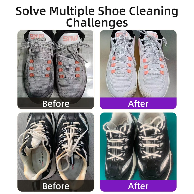 Shoe Cleaning Artifact Paste Lazy Shoe Brush Decontamination Whitening Yellowing Powder Liquid Shoe Cleaning Agent