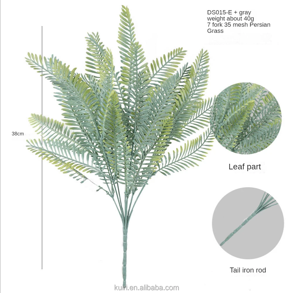 qh164-0125d hot sales simulation fern plants sage plant artificial arrangement green 3d model plastic leaf