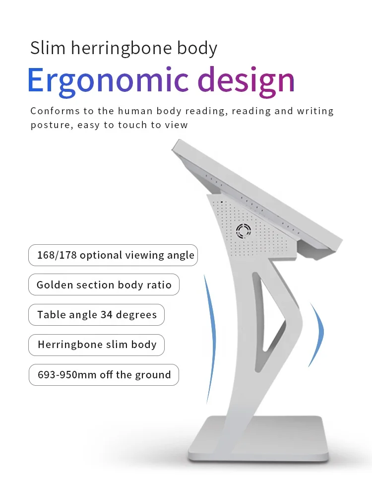 HD LCD 55-дюймовый горизонтальный Мульти-сенсорный компьютер самообслуживания все-в-одном