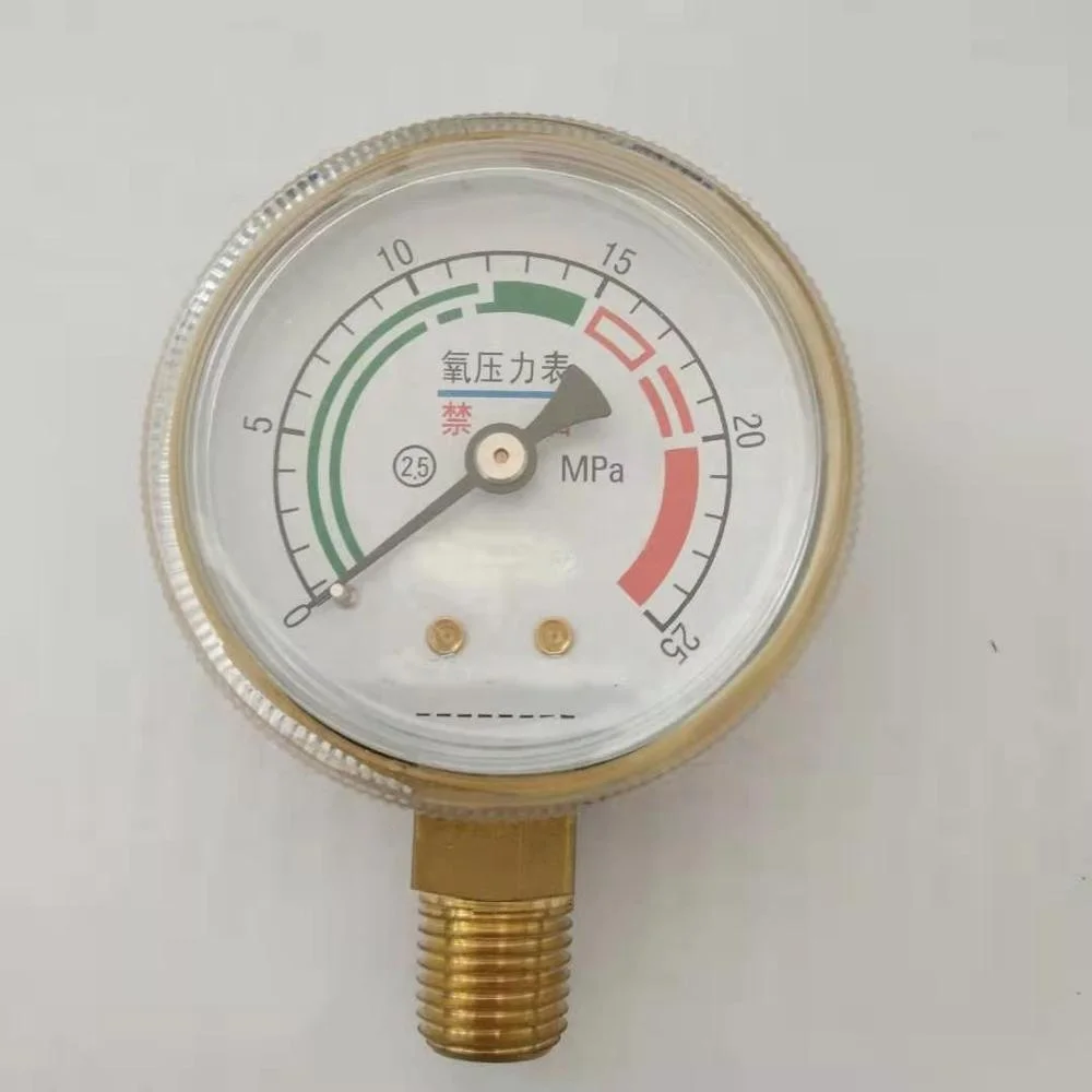 HF центр обратно подключение газа 0-25MPa аргон манометр безопасности пластиковые линзы манометр