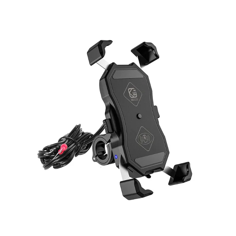 Motorcycle Phone Holder 15W Wireless Charger USB Fast Charging Bracket Bike Smartphone Stand 3.5~6.5 Inch Phone