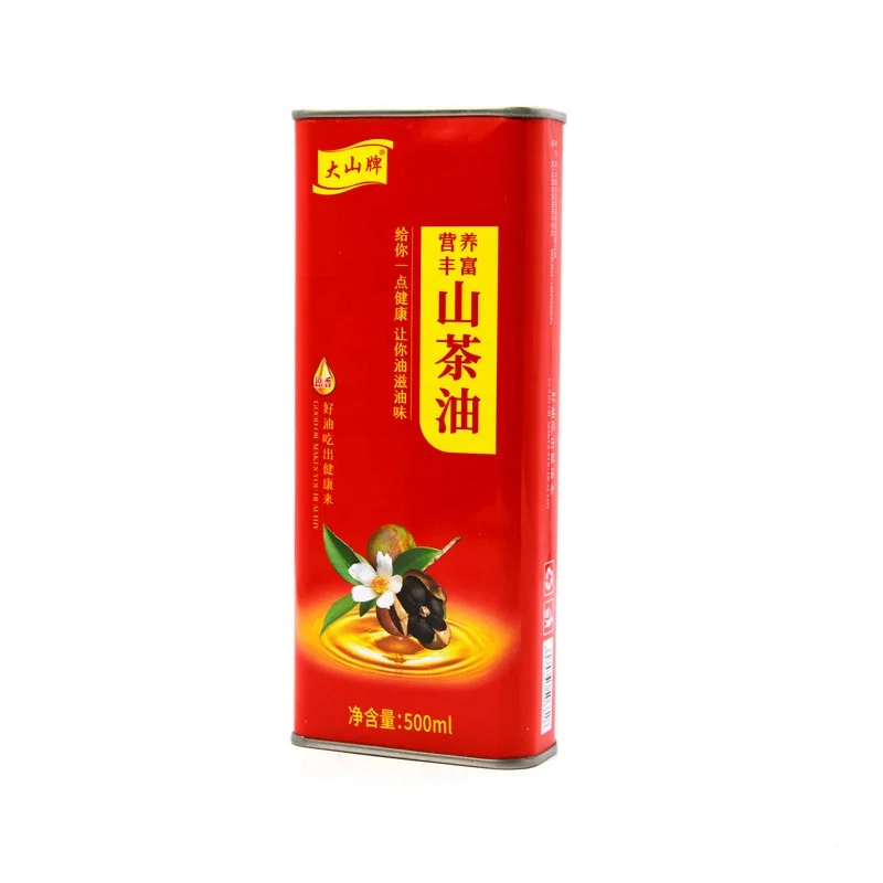 Custom Olive Oil Tin Cans 500ml Olive Oil Tin Cans Food Safe Rectangle Box Packaging Food Grade Olive Oil Tin Metal Cans