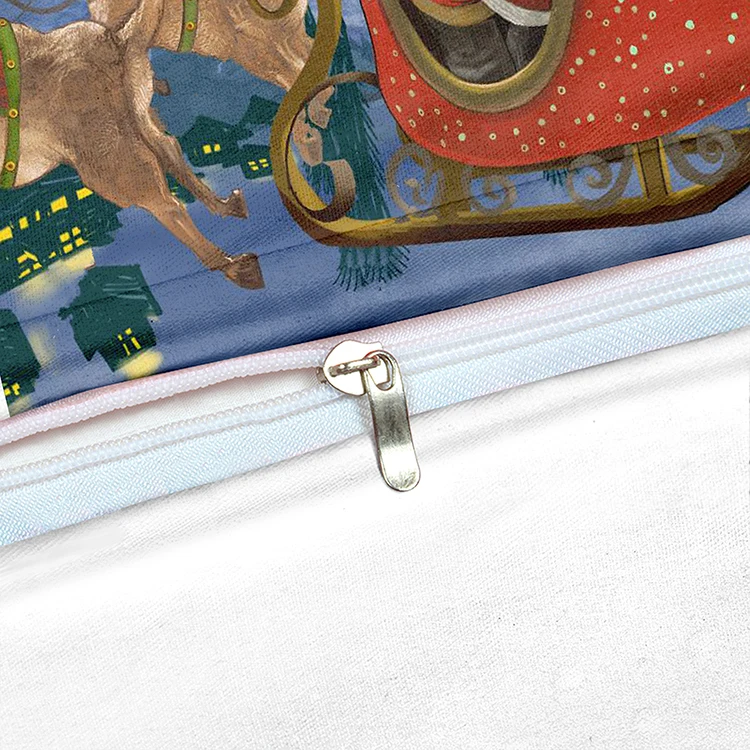 Customized 3D Printed Twin Queen King Bedding Sets Soft Microfiber Polyester Christmas Home Duvet Cover