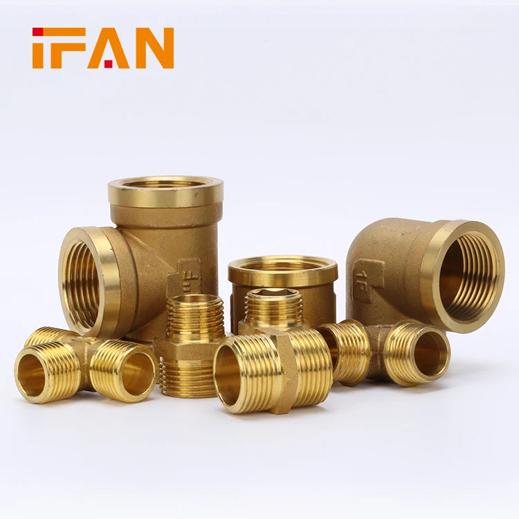 IFAN 1/2 '-2' CW617 равный редуктор с внутренней резьбой латунный Соединительный разъем соединительный Тройник адаптер