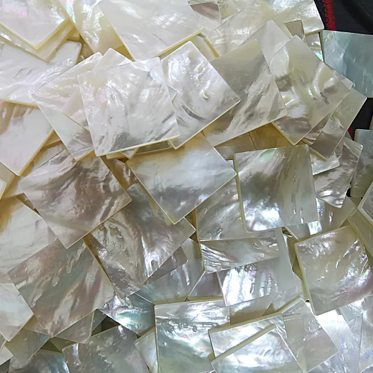 
Manufacturer wholesale natural 30mm MOP shell square mother of pearl blanks 