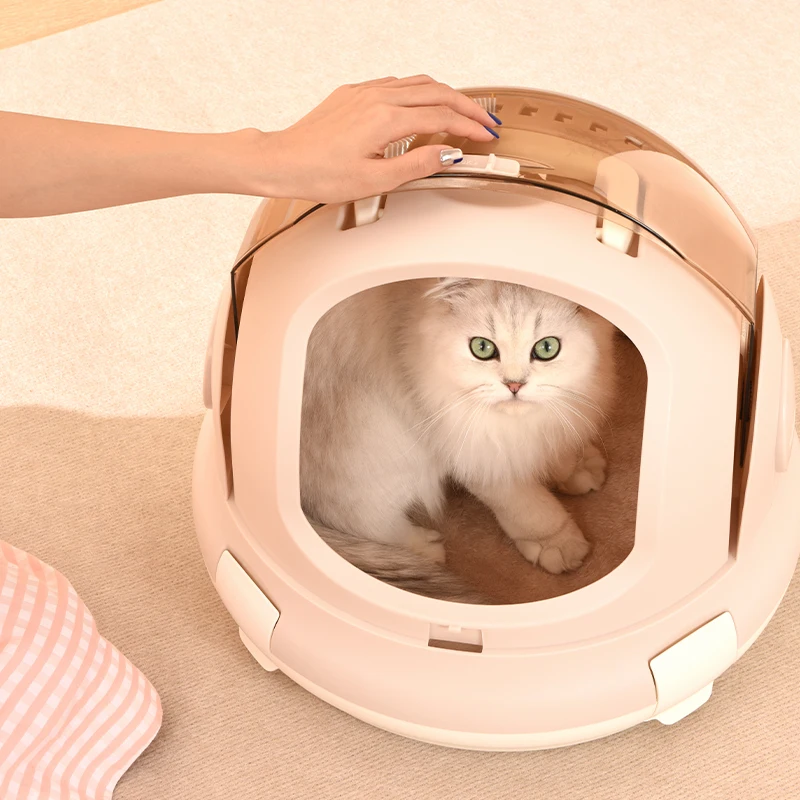 Pakeway Portable Pet Cat Carrier Outdoor Plastic Dog Pet Cages Carriers Car Travel box