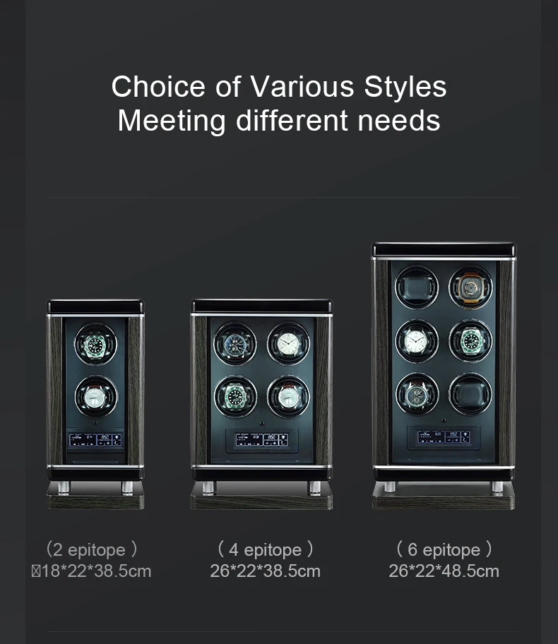 Automatic watch winding fingerprint unlock luxury wood watch storage case Touch control Piano paint back