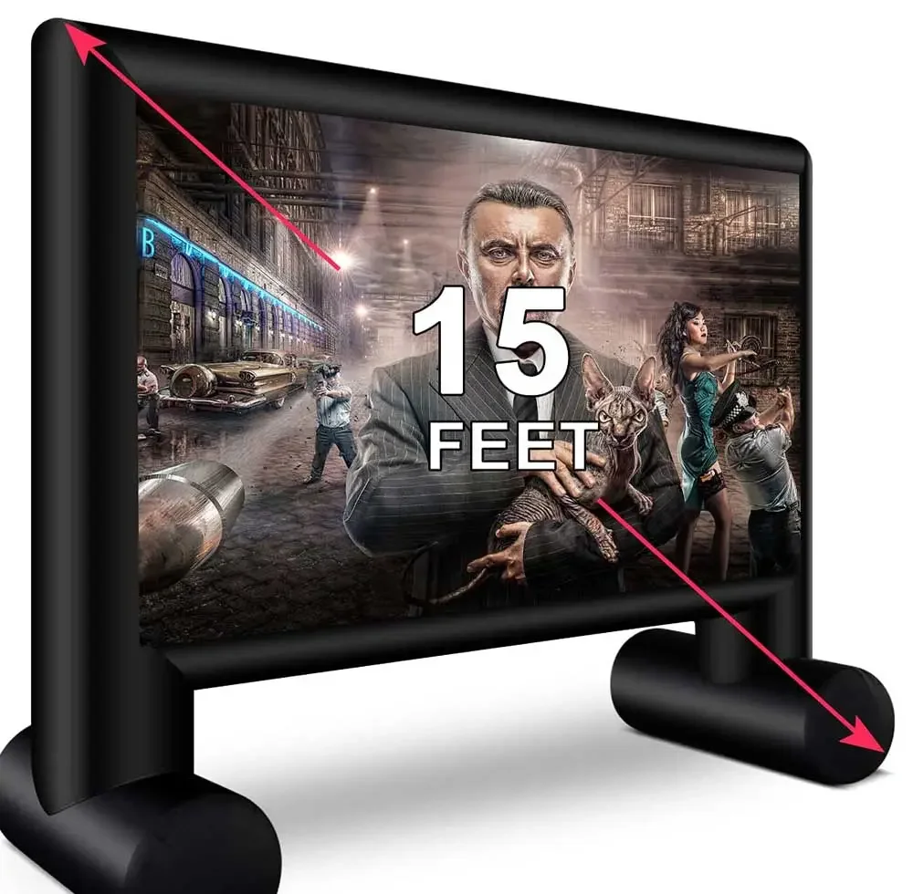 Надувной экран заднего проецирования распродажа телевизионный проектор наружный кинотеатр коммерческий большой черный киноэкран