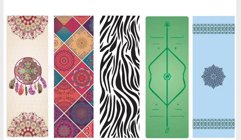 Eco Friendly Non-slip Grippy Soft Microfiber Printing Yoga Mat Towel