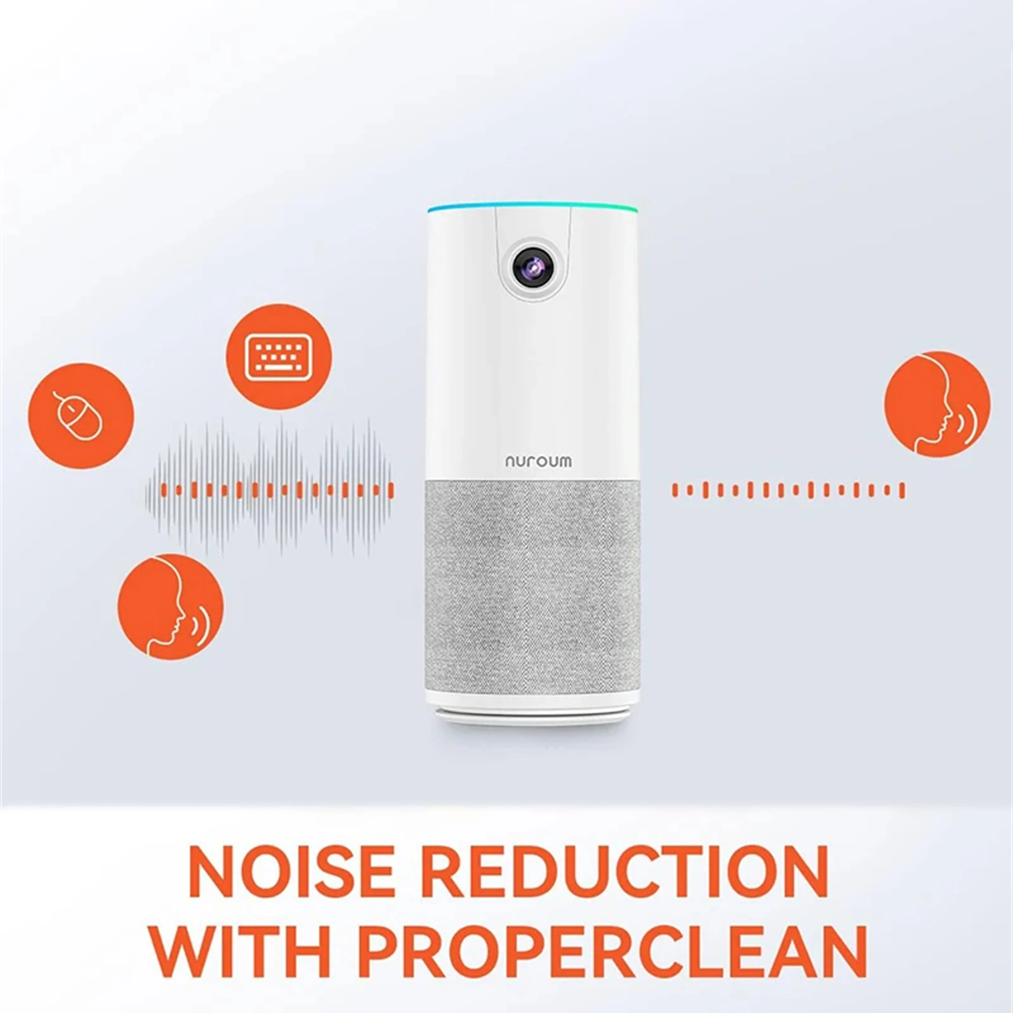 Nuroum Speakermic Cam Meeting Speaker All-In-One Video Conference Camera With Microphone