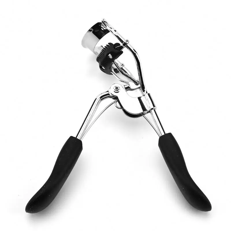 Professional mini eyelash curler beauty eyelash curler black with silicone handle