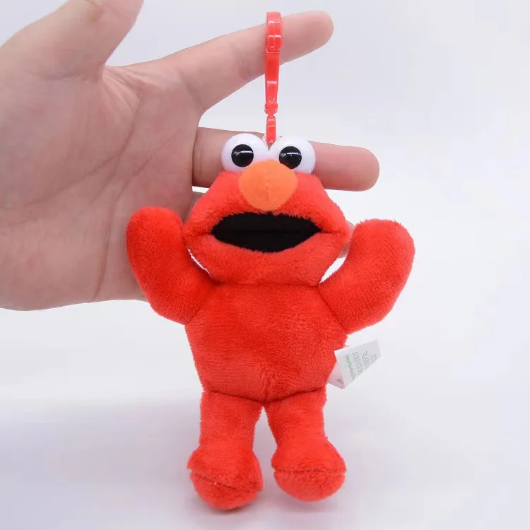 12cm Sesame Street Elmo Cookie Demon Kawaii Cute Plush Soft Stuffed Cartoon Toys Dolls Kids Gift Keychain Pendant Decoration