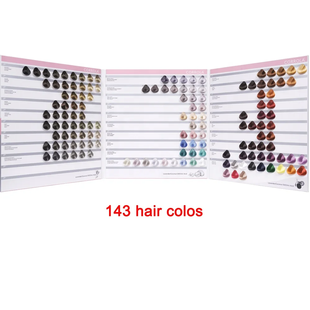 OEM ODM CORROLA Private Label Low Ammoina Long Lasting Organic Hair Color Cream Permanent Salon Hair Dye