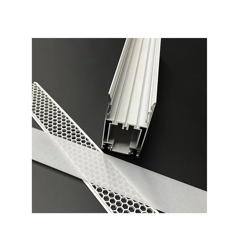 Wholesale Non Glare Suspended Black LED Aluminum Profile With Honeycomb Diffuser for Restaurants LED Linear Light