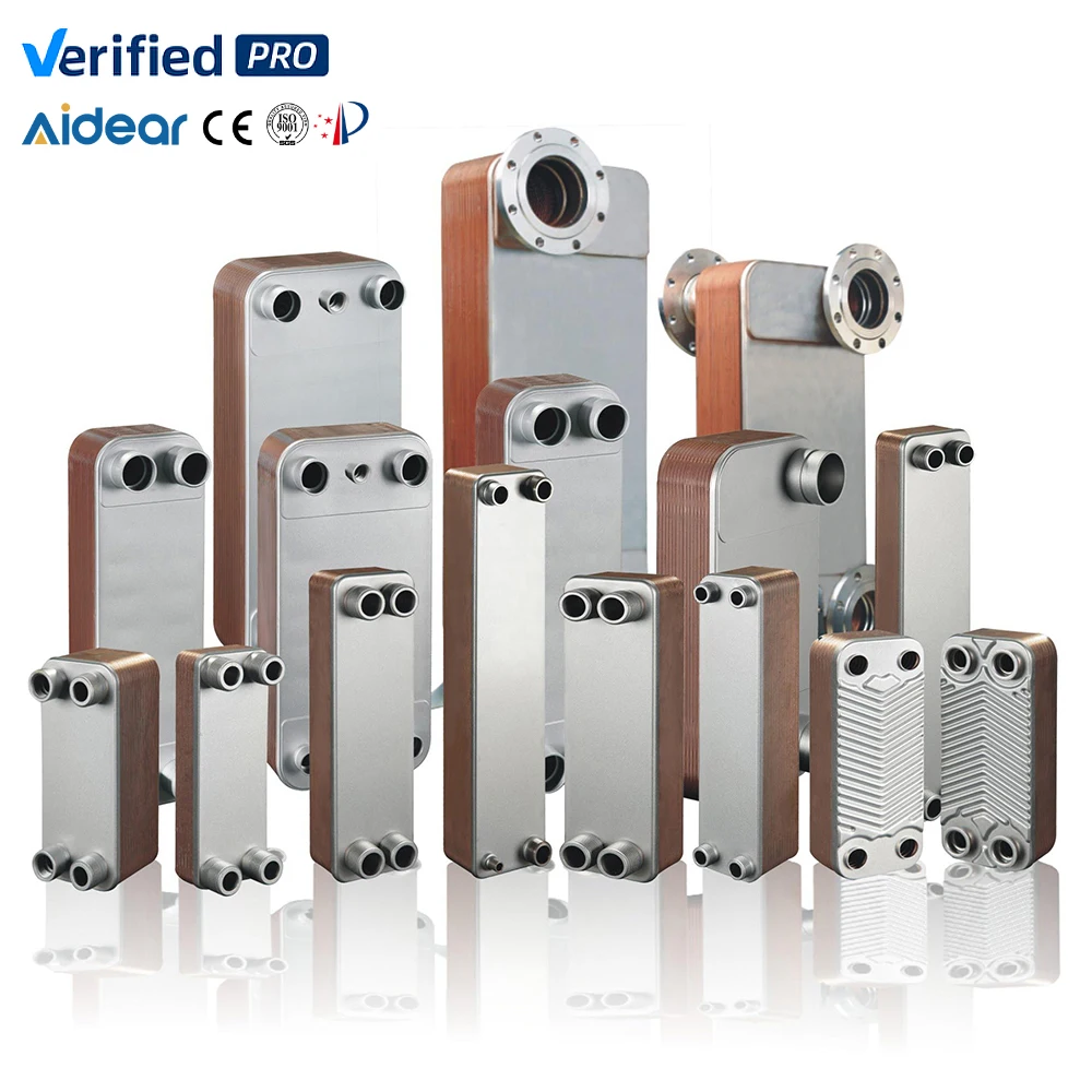 Aidear Heat Cooler Stainless Steel Brazed Aluminum Plate Type Industrial Heat Exchanger