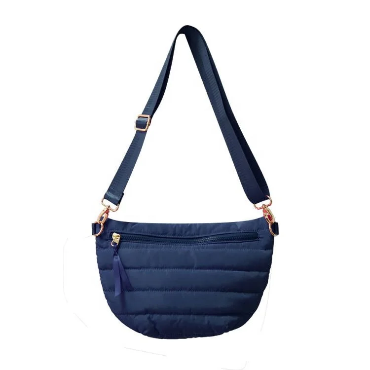 Hot Sale High Quality Puffer Crossbody Fanny Pack Women Belt Bag Nylon Quilted Bags